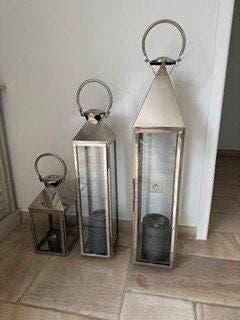 Lantaarn - 3stuks- Flamant, Maison & Meubles, Accessoires pour la Maison | Bougeoirs & Bougies, Enlèvement, Comme neuf, Autres matériaux