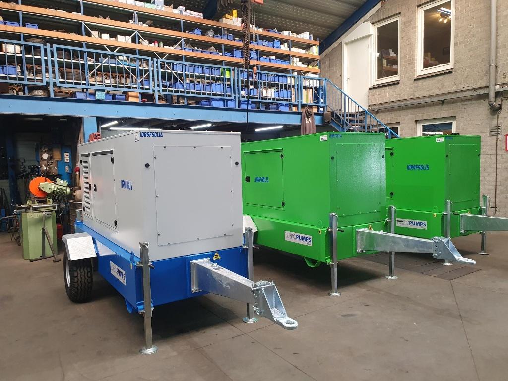 Nieuwe geluidsarme pompset Idrofoglia, beregening, haspel, Zakelijke goederen, Ophalen, Serretuinbouw, Beregening en Drainage
