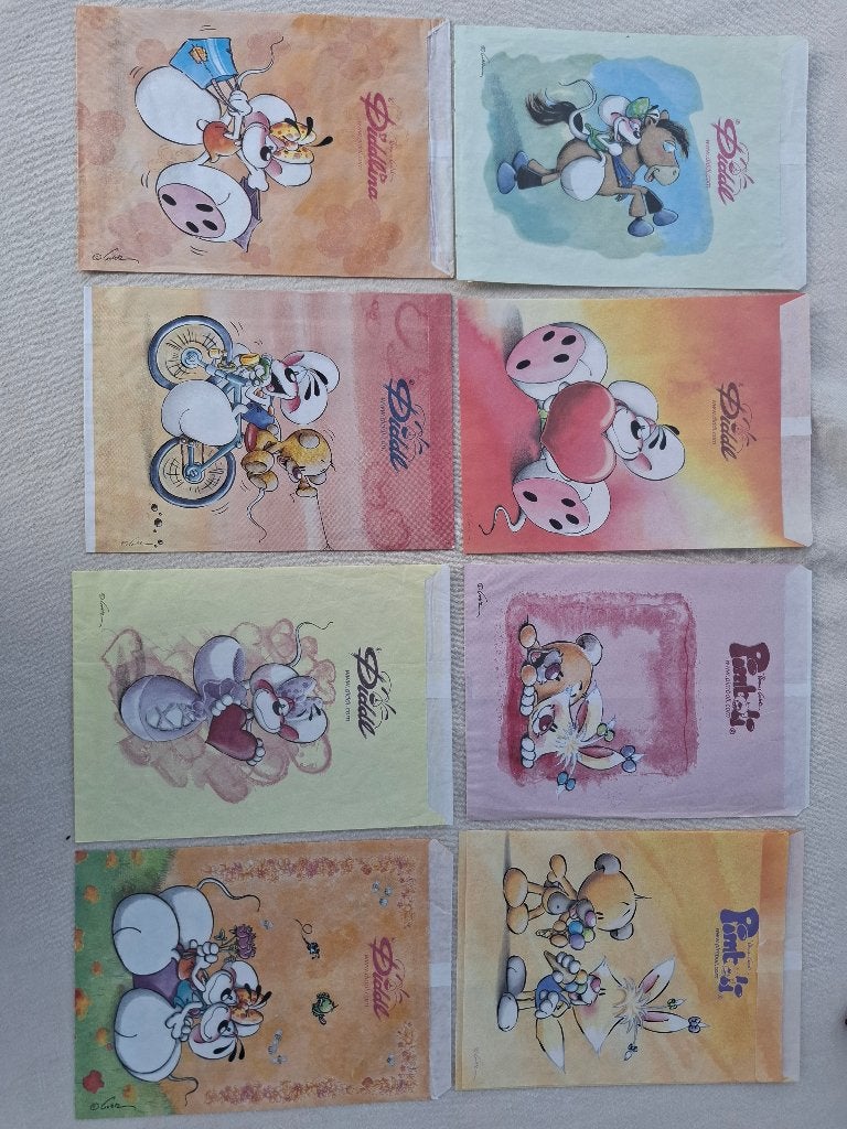 Diddl papieren zakjes, Enlèvement, Diddl, Comme neuf, Papier, Carte ou Papeterie