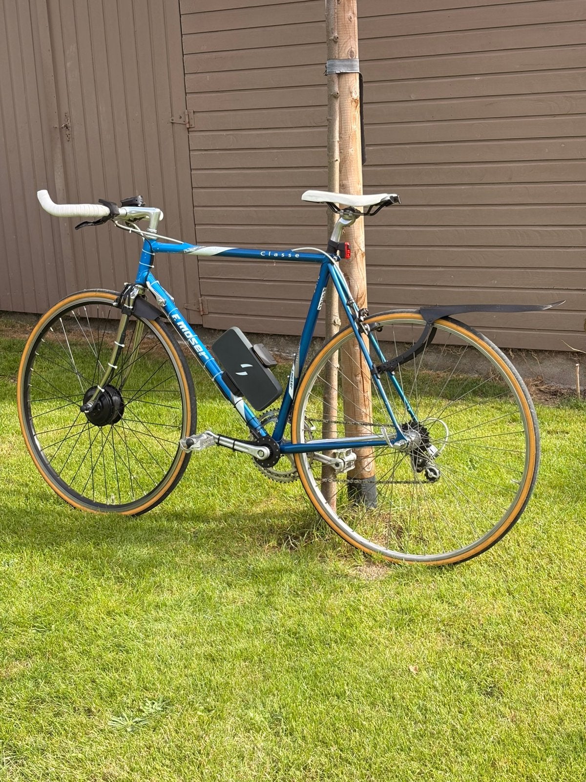 Vintage race fiets e-bike (Elektrische Swytch kit), Fietsen en Brommers, Ophalen, Zo goed als nieuw, 30 tot 50 km per accu, Overige merken
