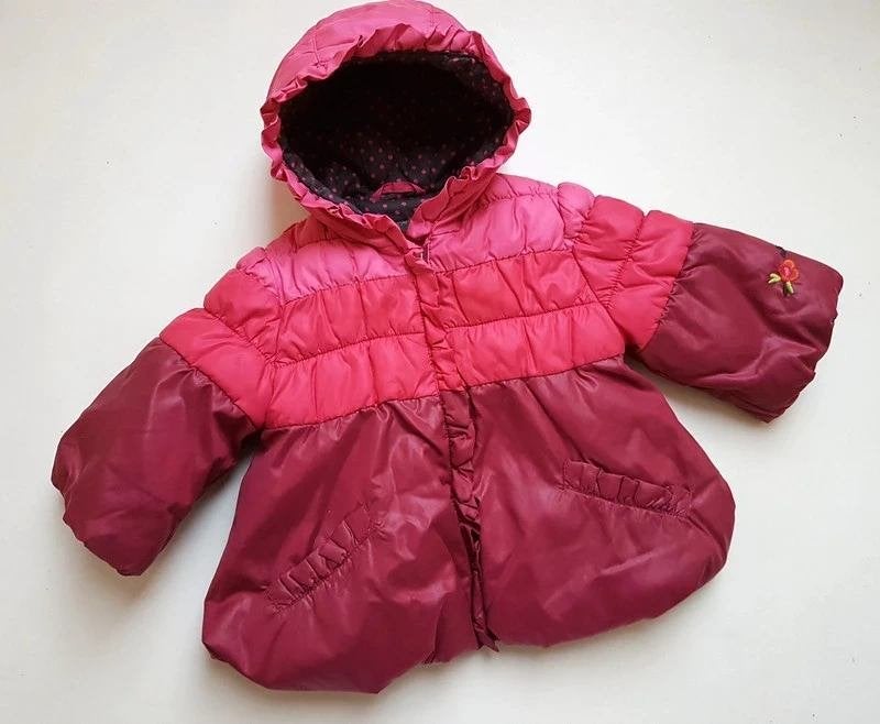 CATIMINI - Manteau chaud rose - T.12 mois/74 cm, Enlèvement ou Envoi, CATIMINI, Utilisé, Fille