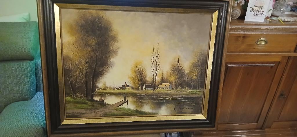 schilderij H Verlinden, Antiek en Kunst, Ophalen