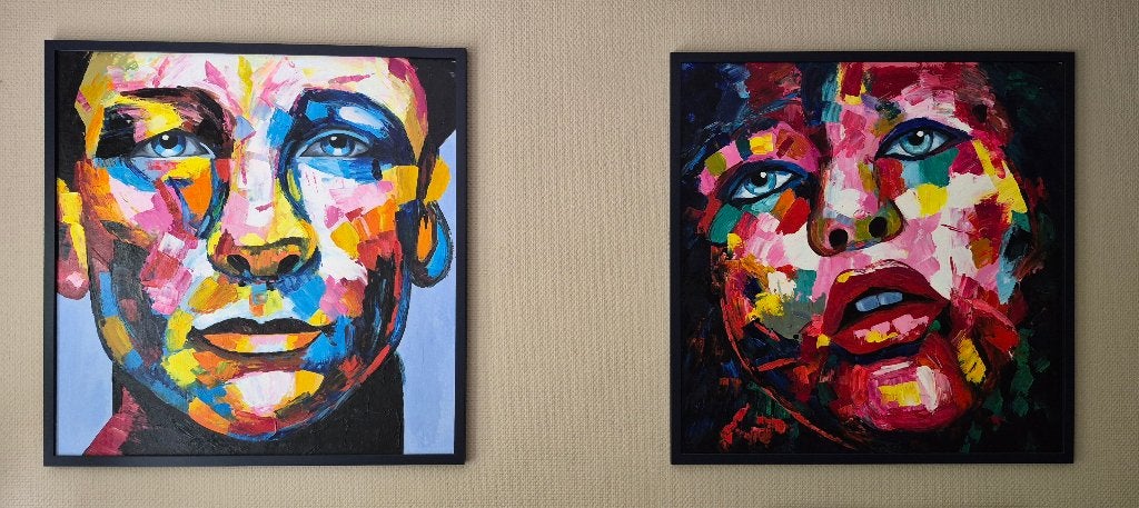 pop art portretten op canvas, Bois, Peinture acrylique, Enlèvement, Portrait