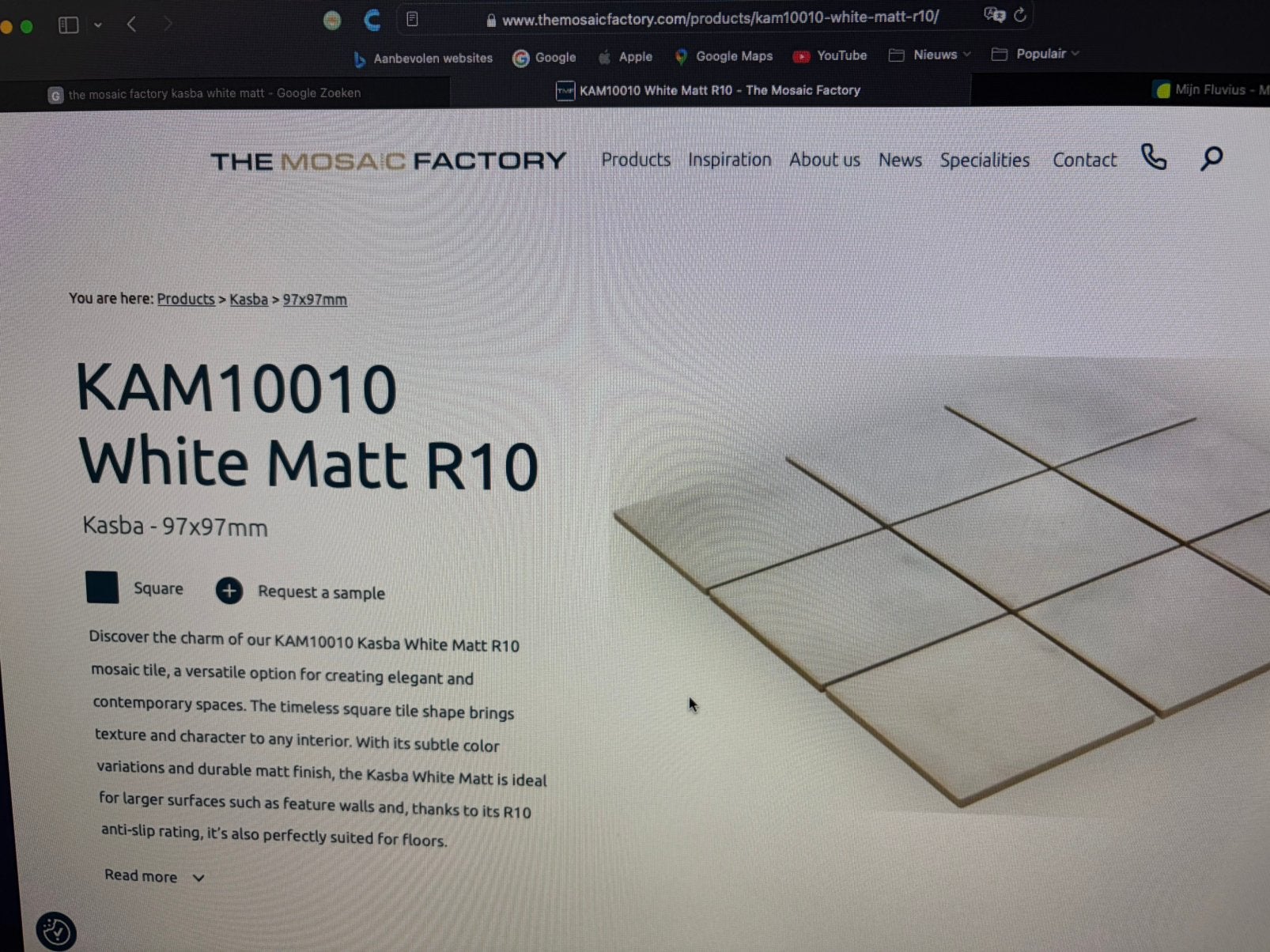 Tegels nieuw! The mosaic factory KASBA, Ophalen, Nieuw