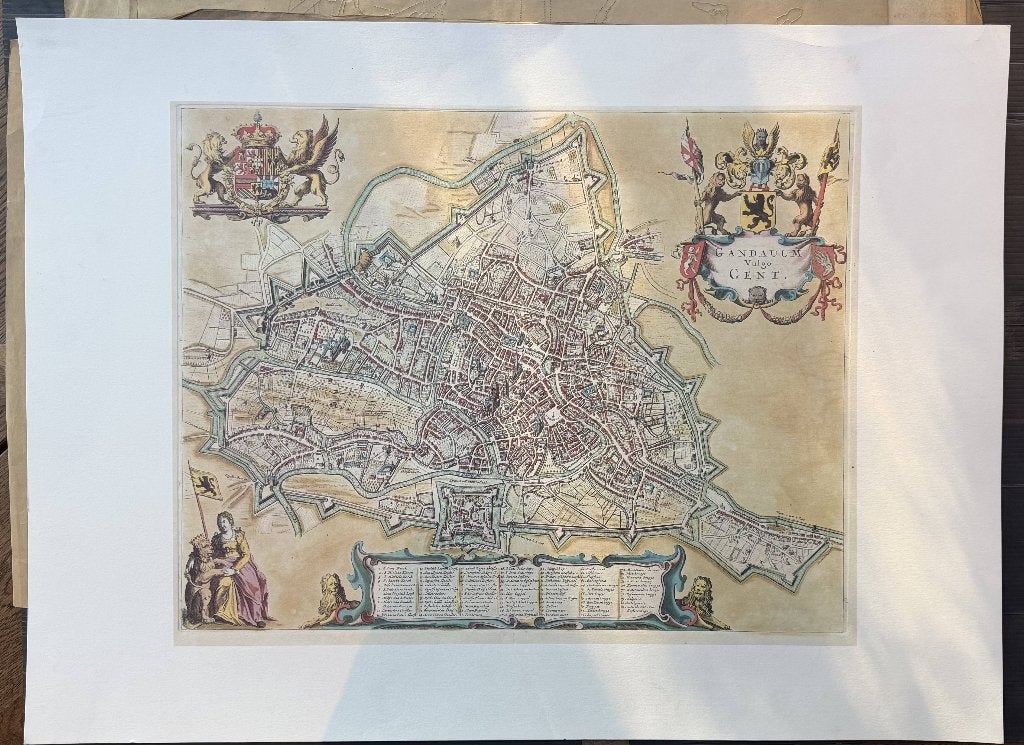 Grote Kaart Gent 1658 - Janssonius (Mappamundi Reproductie), Enlèvement ou Envoi