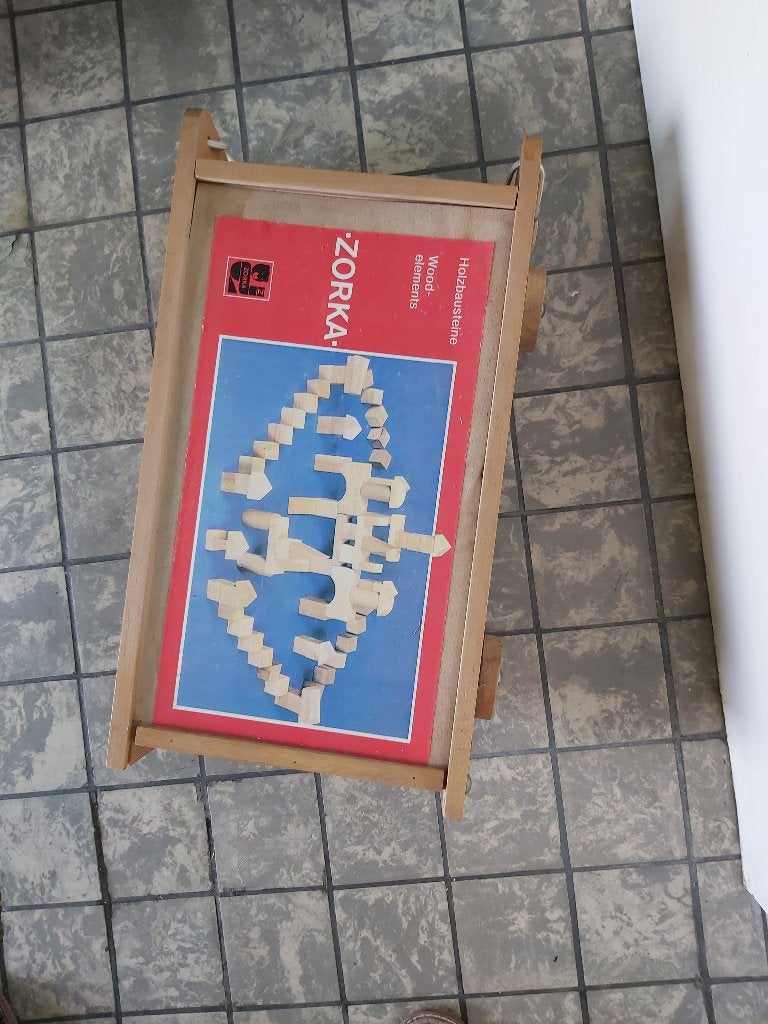 Houten blokkenkar, Kinderen en Baby's, Speelgoed | Houten speelgoed, Ophalen, Nieuw