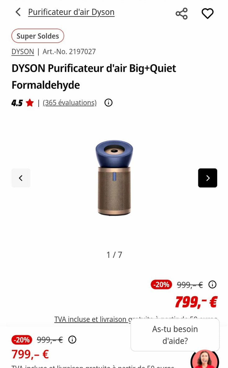 Purificateur Dyson, Electroménager, Équipement de traitement de l'air, Enlèvement, Neuf