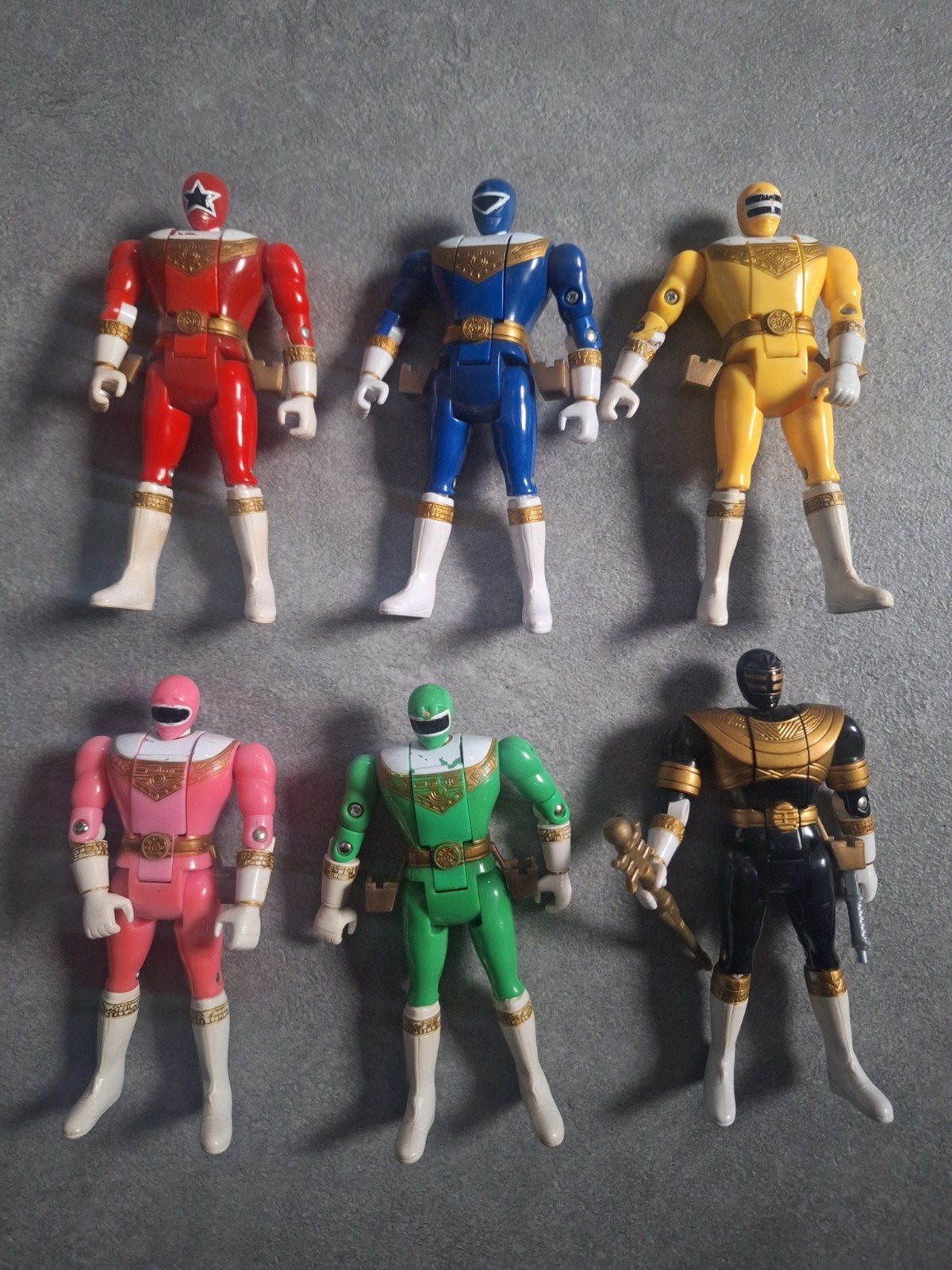 Power rangers zeo flipheads - 6 figuren bandai 1996, Ophalen of Verzenden, Gebruikt