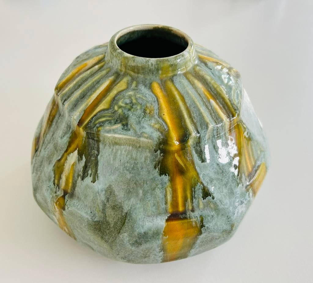 Vase plat en forme d'octogone (années 1920/1930), Antiquités & Art, Enlèvement ou Envoi