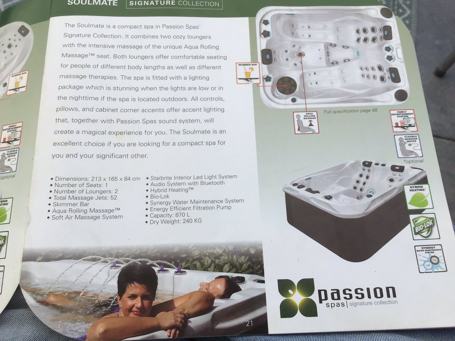 Passion Spas The Soulmate Jacuzzi, Ophalen, Zo goed als nieuw, Afdekzeil