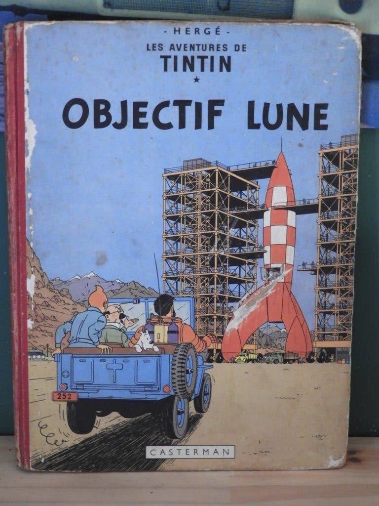 tintin - Objectif Lune / EO 1953, Une BD, Enlèvement ou Envoi, Utilisé, HERGE