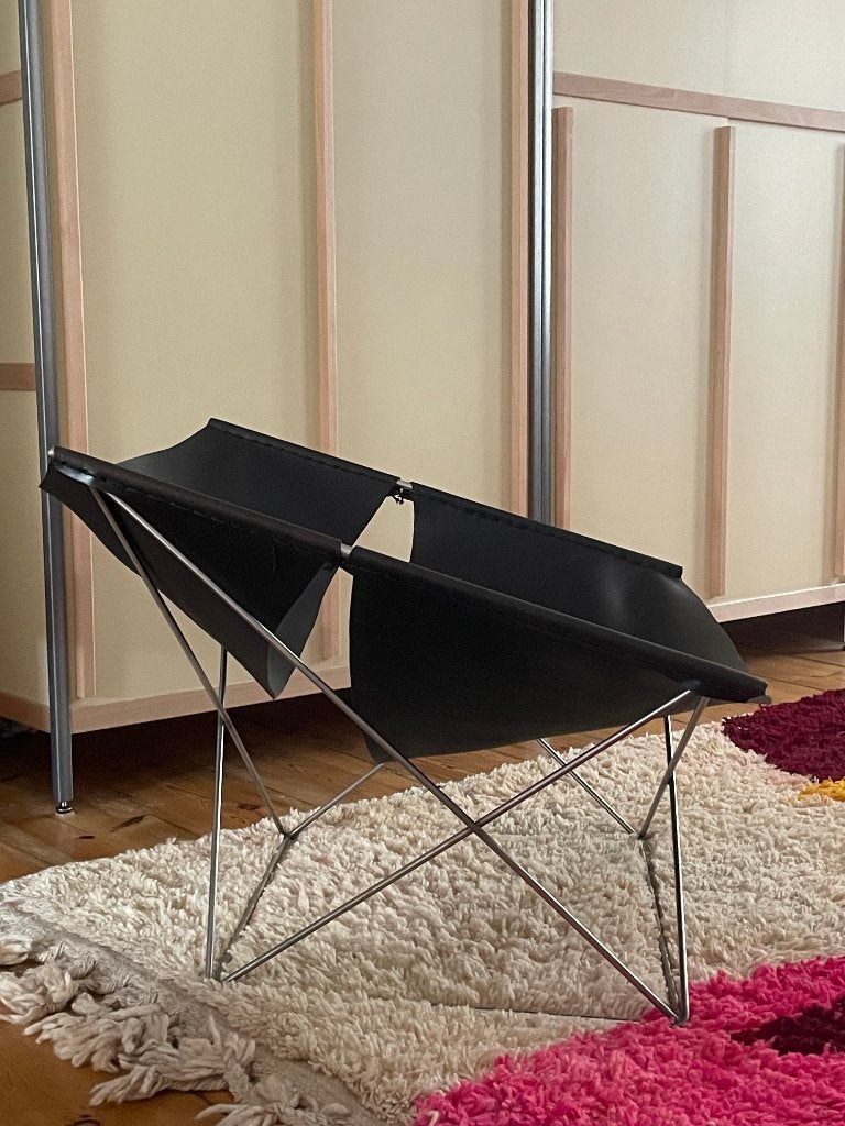 Pierre Paulin - Butterfly F675, Maison & Meubles, Fauteuils, Moins de 75 cm, Enlèvement, Cuir, 75 à 100 cm