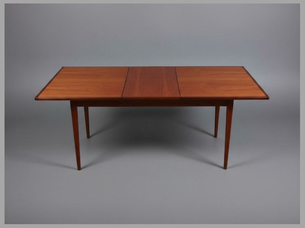 Louis van Teeffelen uitschuifbare eettafel, Teck, Quatre personnes, Enlèvement, Utilisé