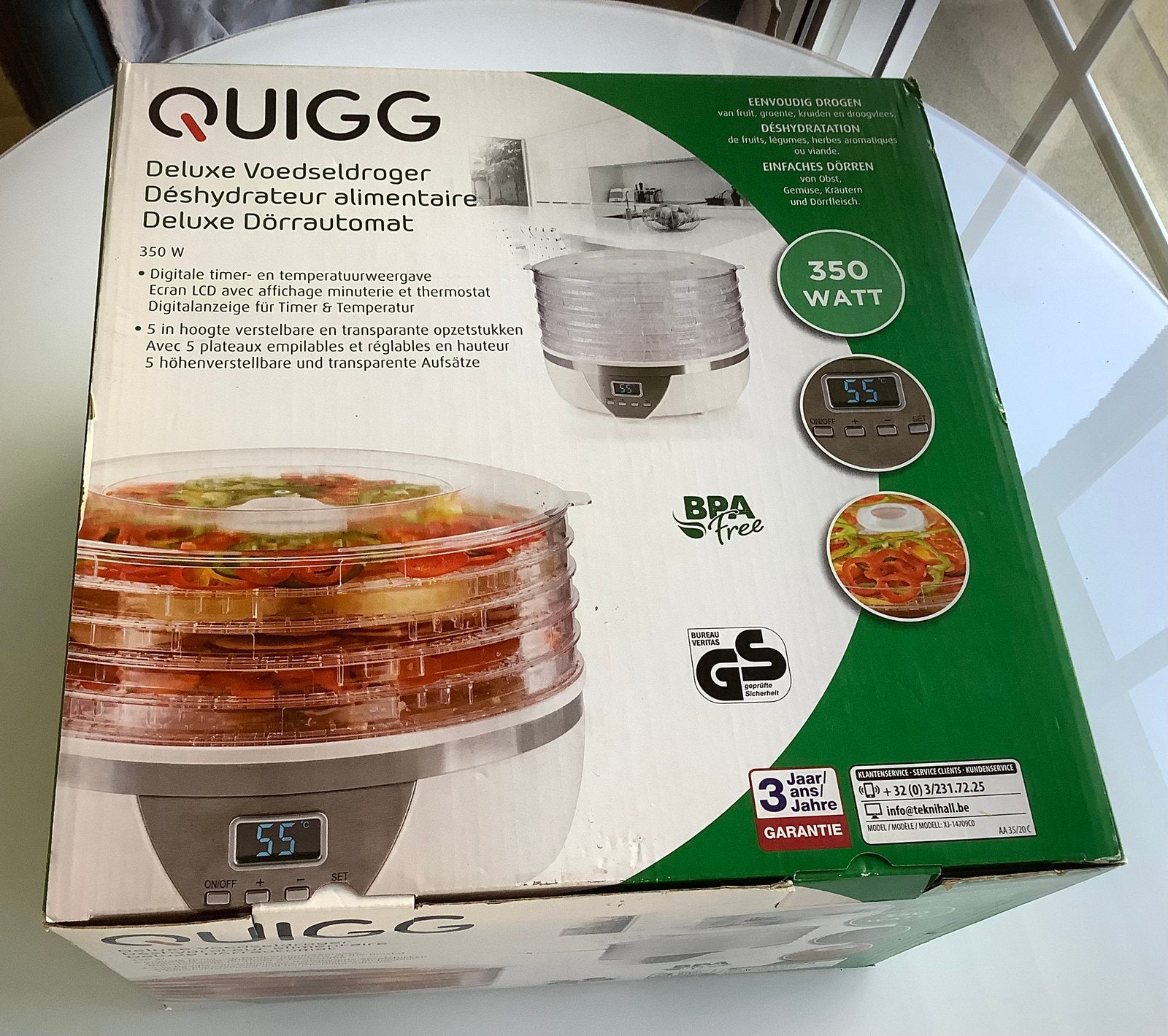 Quigg deluxe voedseldroger, Ophalen of Verzenden, Nieuw, Overige modellen