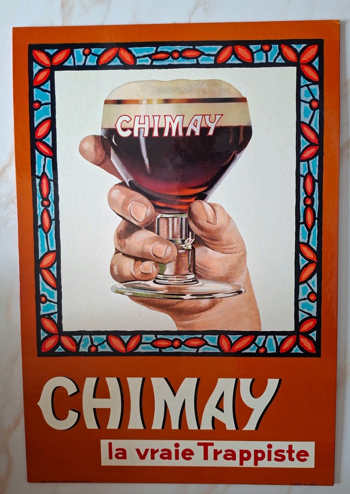 Beau panneau carton publicitaire Chimay, Boeken, Humor