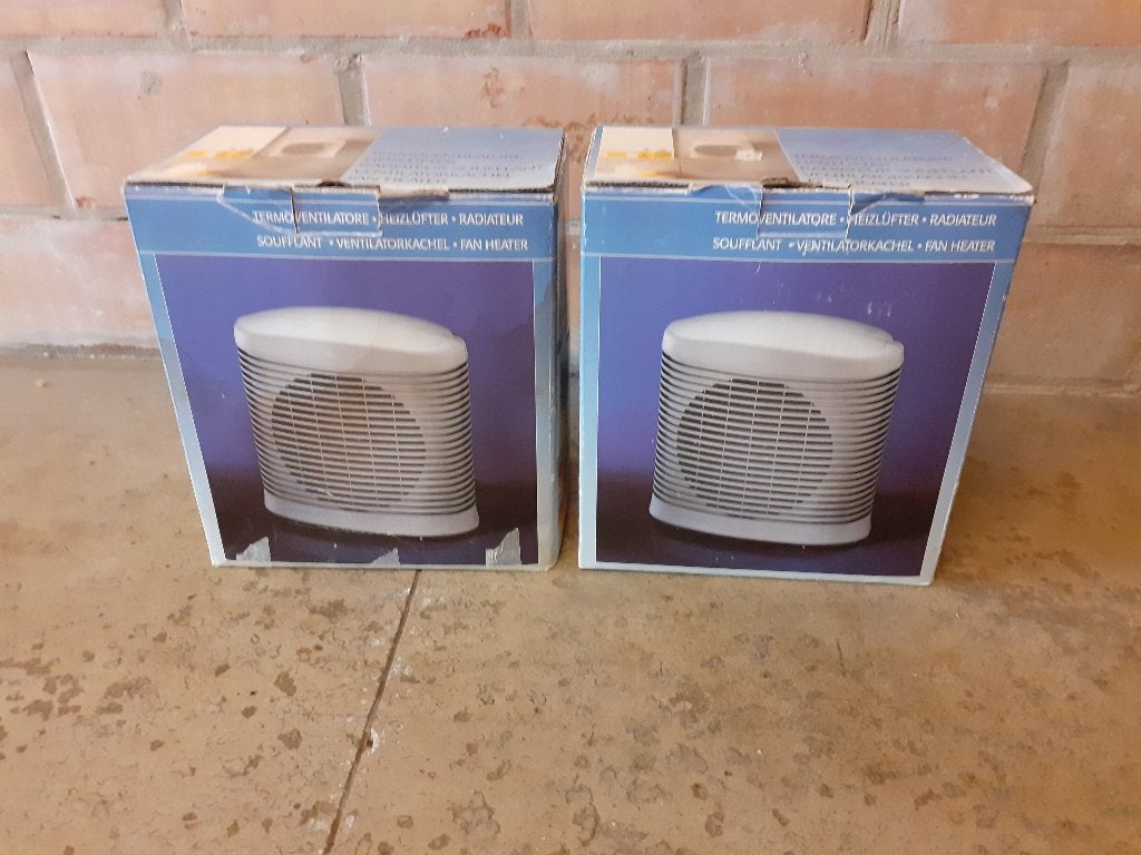 2 stuks Ventilatorkachel – Nieuw in doos!, Ophalen of Verzenden, Nieuw, Tafelventilator