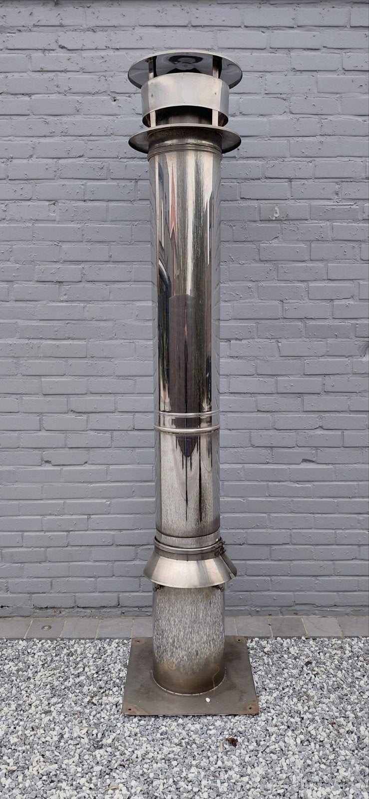 Dubbelwandige inox schoorsteen Ø200/250 mm, Ophalen, Inox