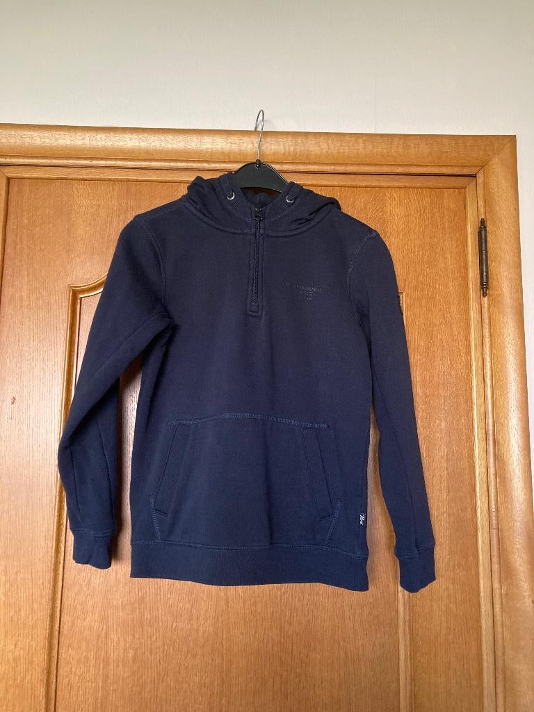 Donkerblauwe hoodie met korte rits Petrol Industries, 152, Kinderen en Baby's, Kinderkleding | Maat 152, Trui of Vest, Petrol Industries