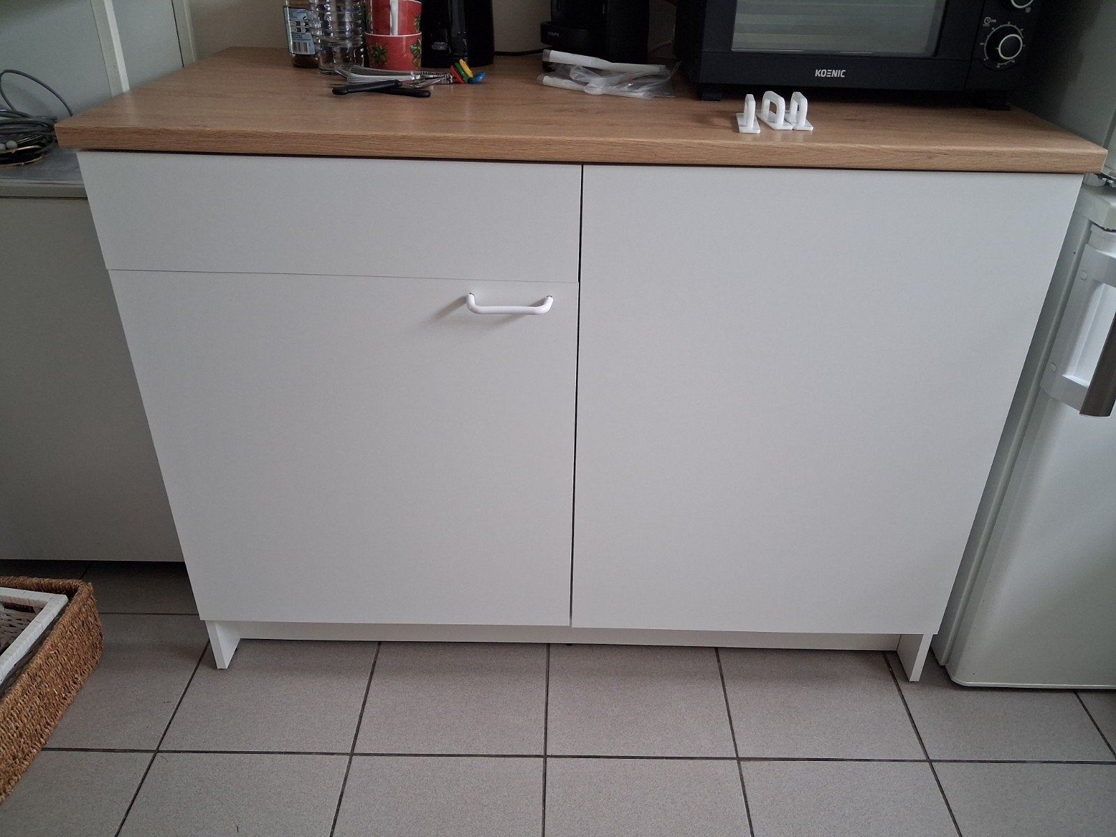 meuble cuisine, Maison & Meubles, Enlèvement, Comme neuf, Blanc