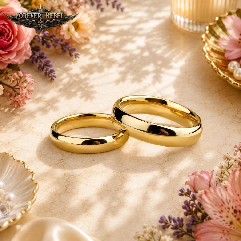 Wolfraam Trouwringen - Classic Rebellion Goud, Handtassen en Accessoires, Ringen, Overige materialen, Verzenden, Nieuw, Dame of Heer