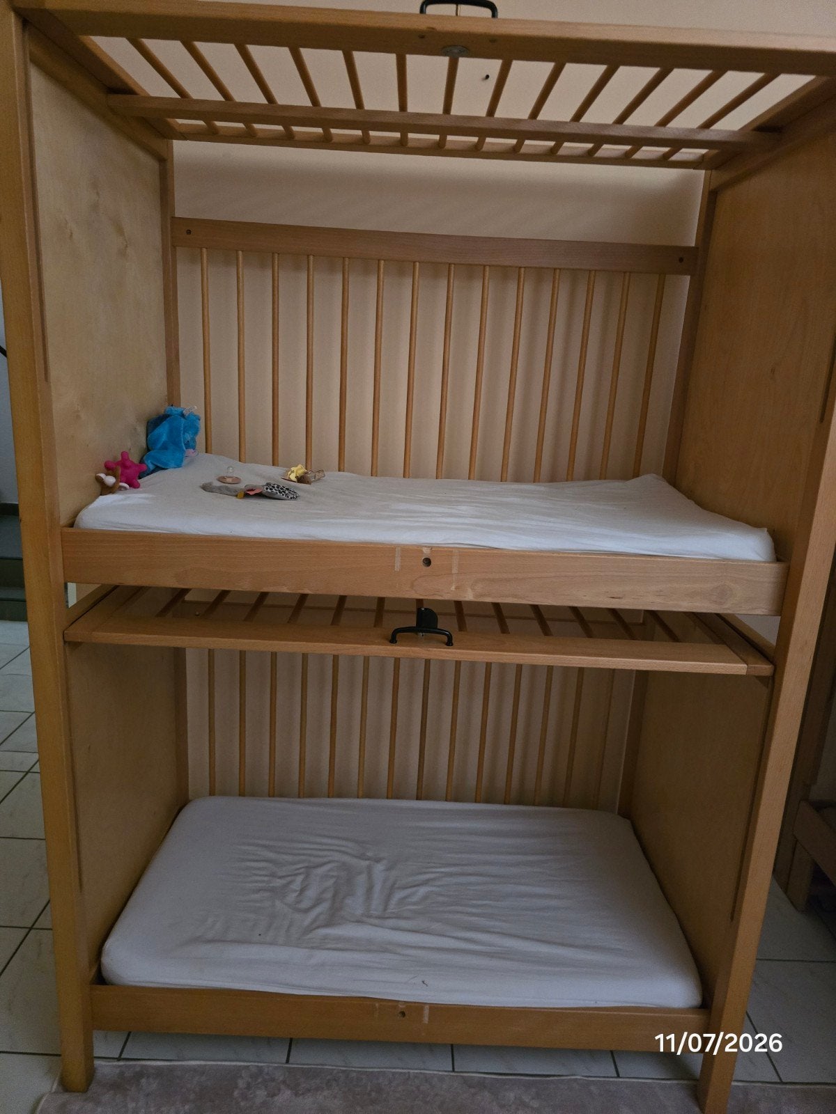 Duobed voor baby's en peuters, Ophalen