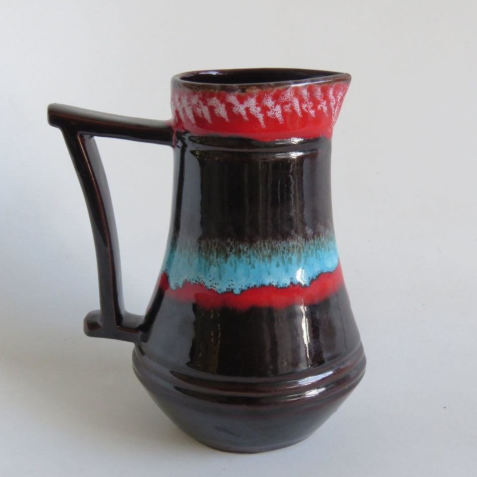 Kan kruik druipglazuur stijl Vallauris, Antiek en Kunst, Ophalen of Verzenden