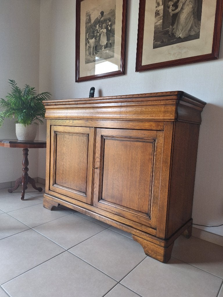 Dressoir Louis Philippe, Ophalen, 100 tot 150 cm, Louis Philippe, Eikenhout