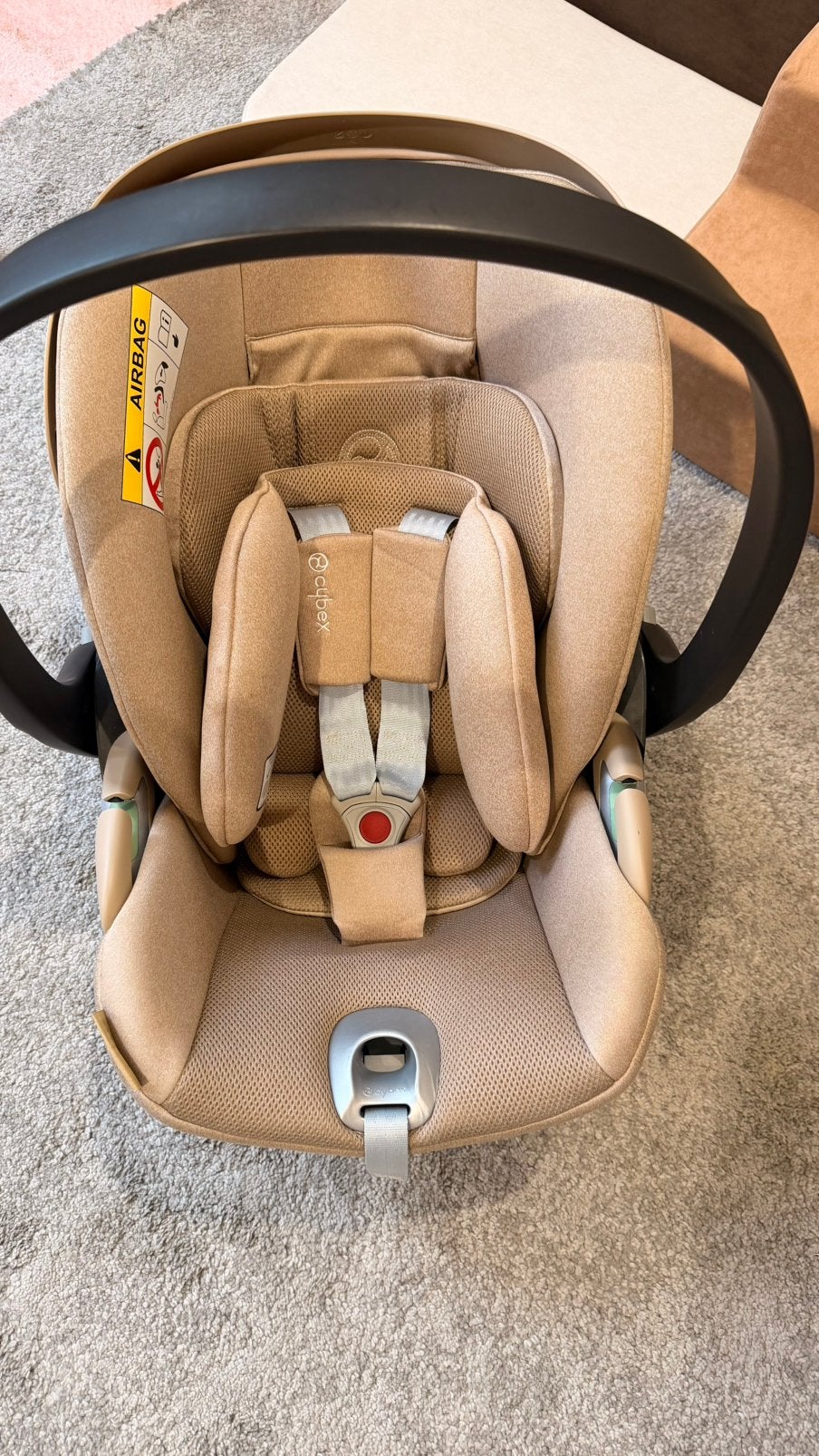 Cybex Cloud T Platinum met base – uitstekende staat, Kinderen en Baby's, Ophalen, Gebruikt, Slaapstand