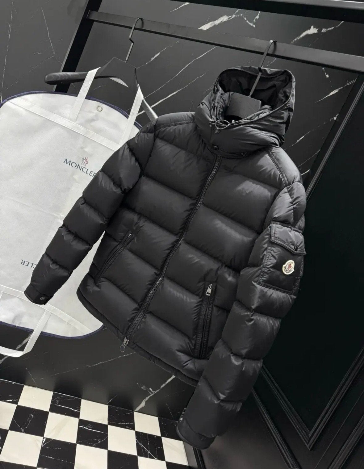 Doudoune Moncler maya matt, Enlèvement ou Envoi, Neuf, Noir