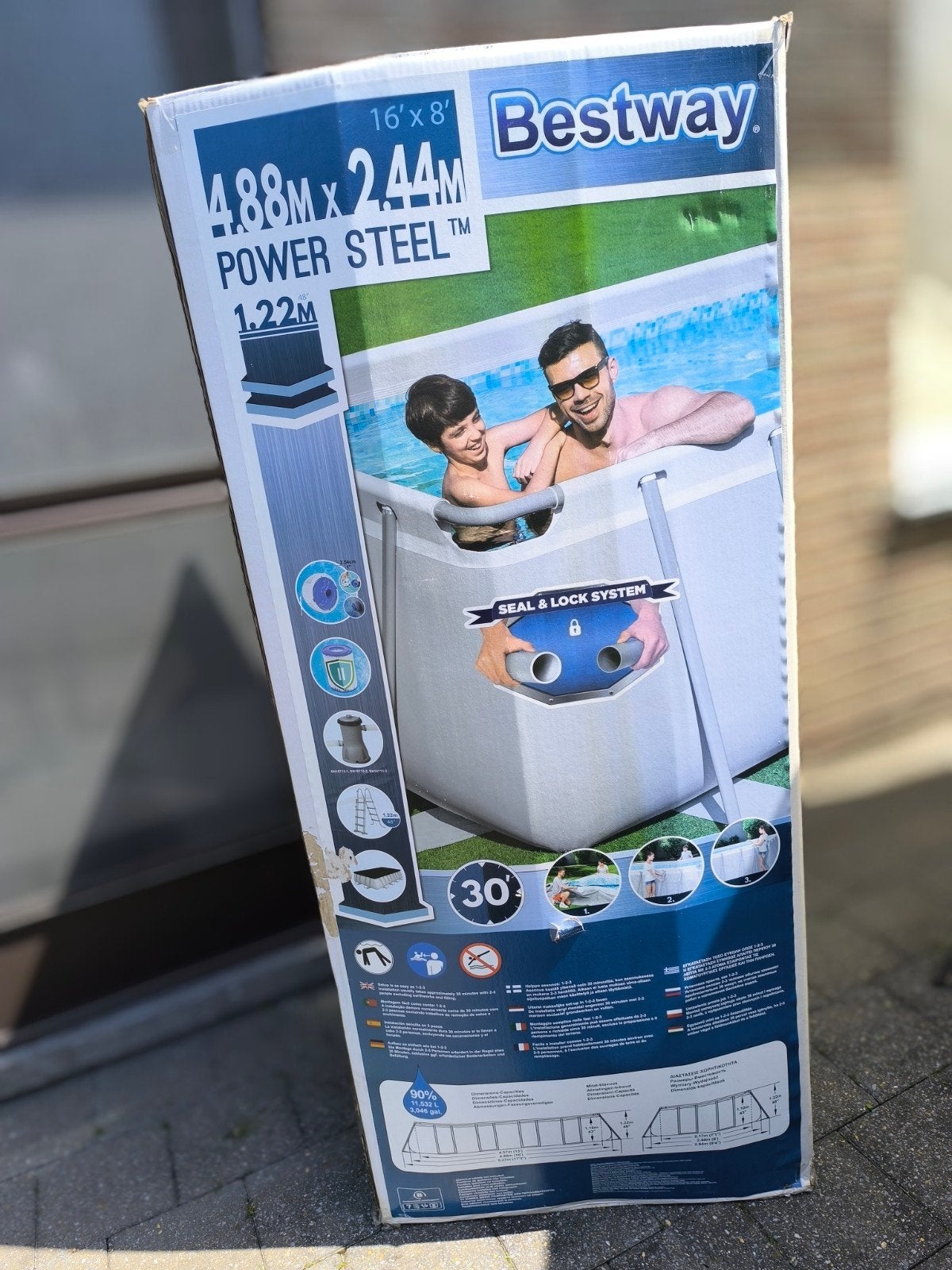 Bestway zwembad XL, Ophalen