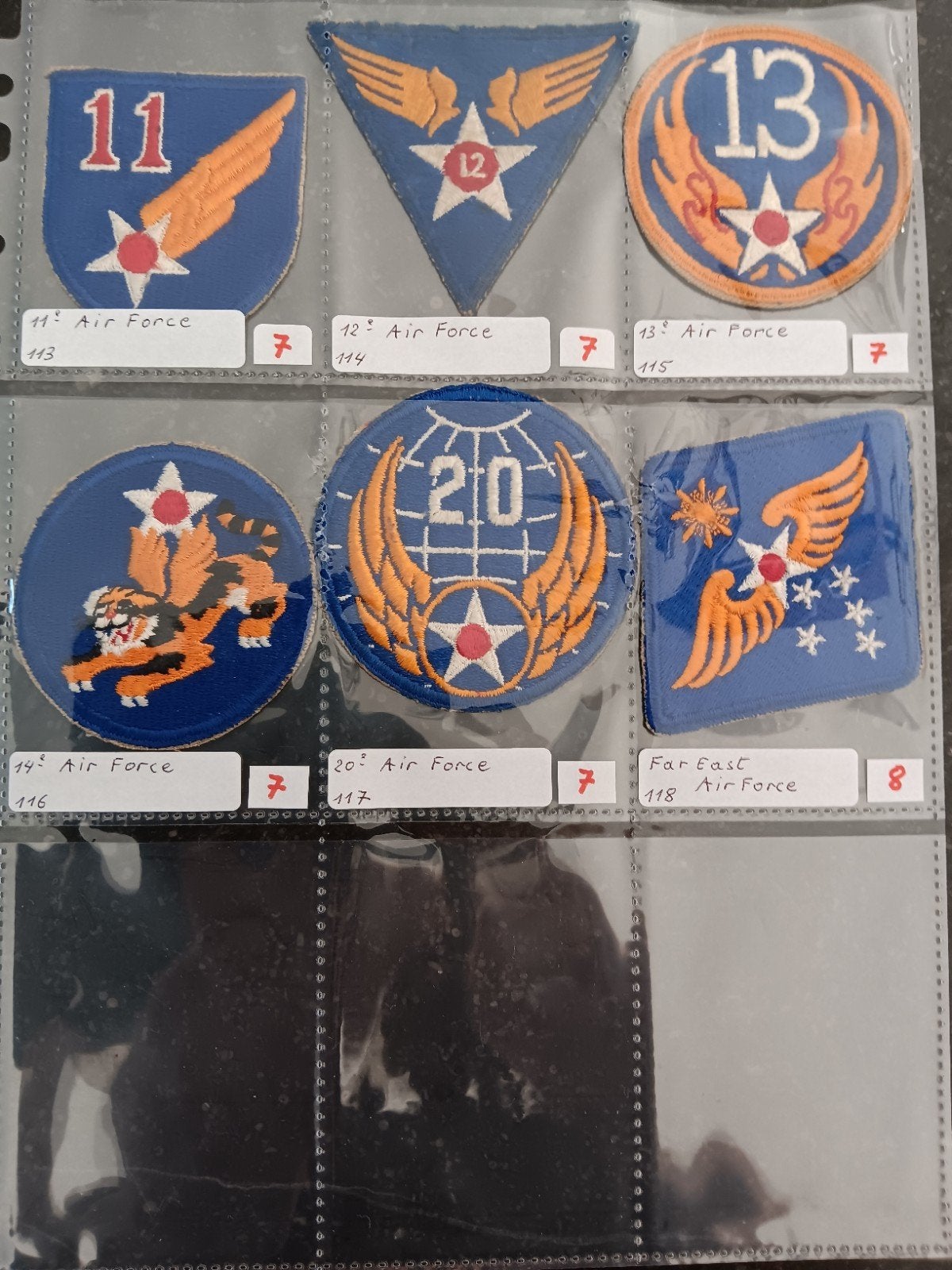 Us ww2 air force patches, Ophalen of Verzenden