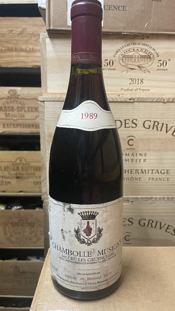 Chambolle Musigny Les Grünchers 1989 Bernard Rion, Verzamelen, Wijnen, Ophalen of Verzenden