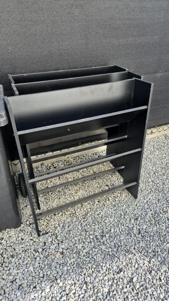 Houten open schoenkastjes zwart €15/kastje, €50 voor 4, Huis en Inrichting, Ophalen, Zo goed als nieuw