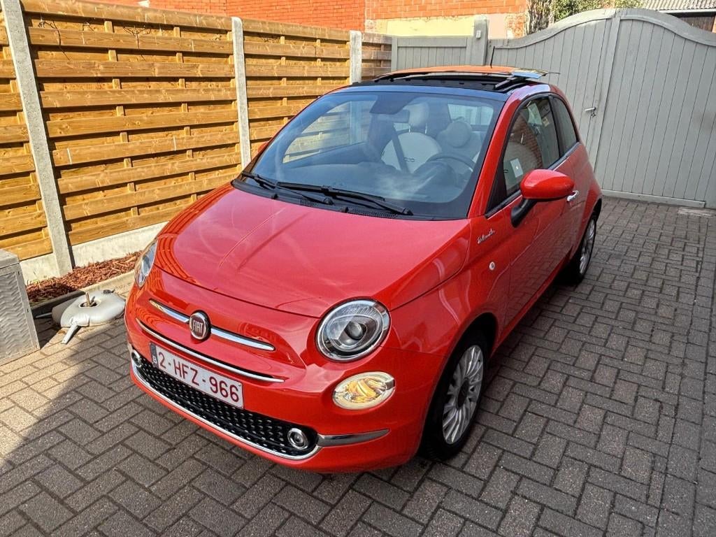Fiat 500 2023 1.0 Benzine Hybride airco 1 jaar garantie, Cuir et Alcantara, Euro 6, Entreprise, Autres couleurs