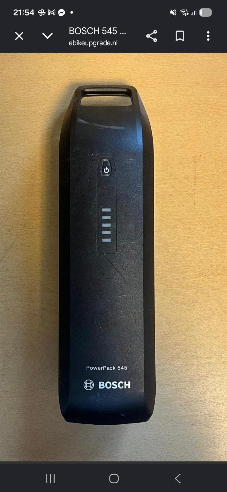 Bosch power pack smart, Ophalen