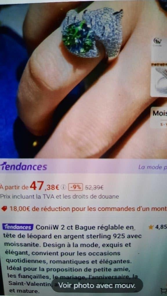 Bague  argent sterling 925, Comme neuf, Enlèvement, Blanc, Argent