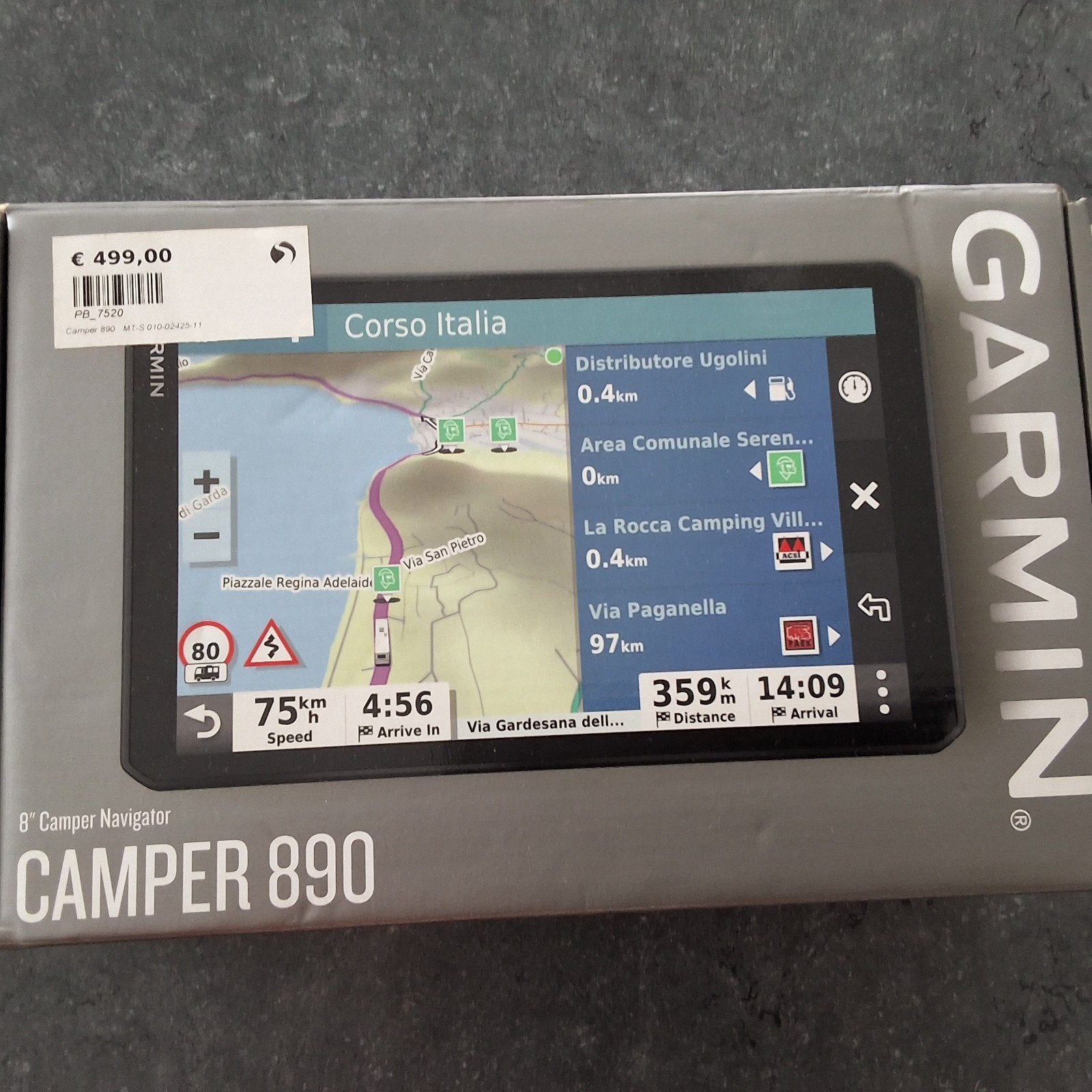 garmin camper 890, Enlèvement