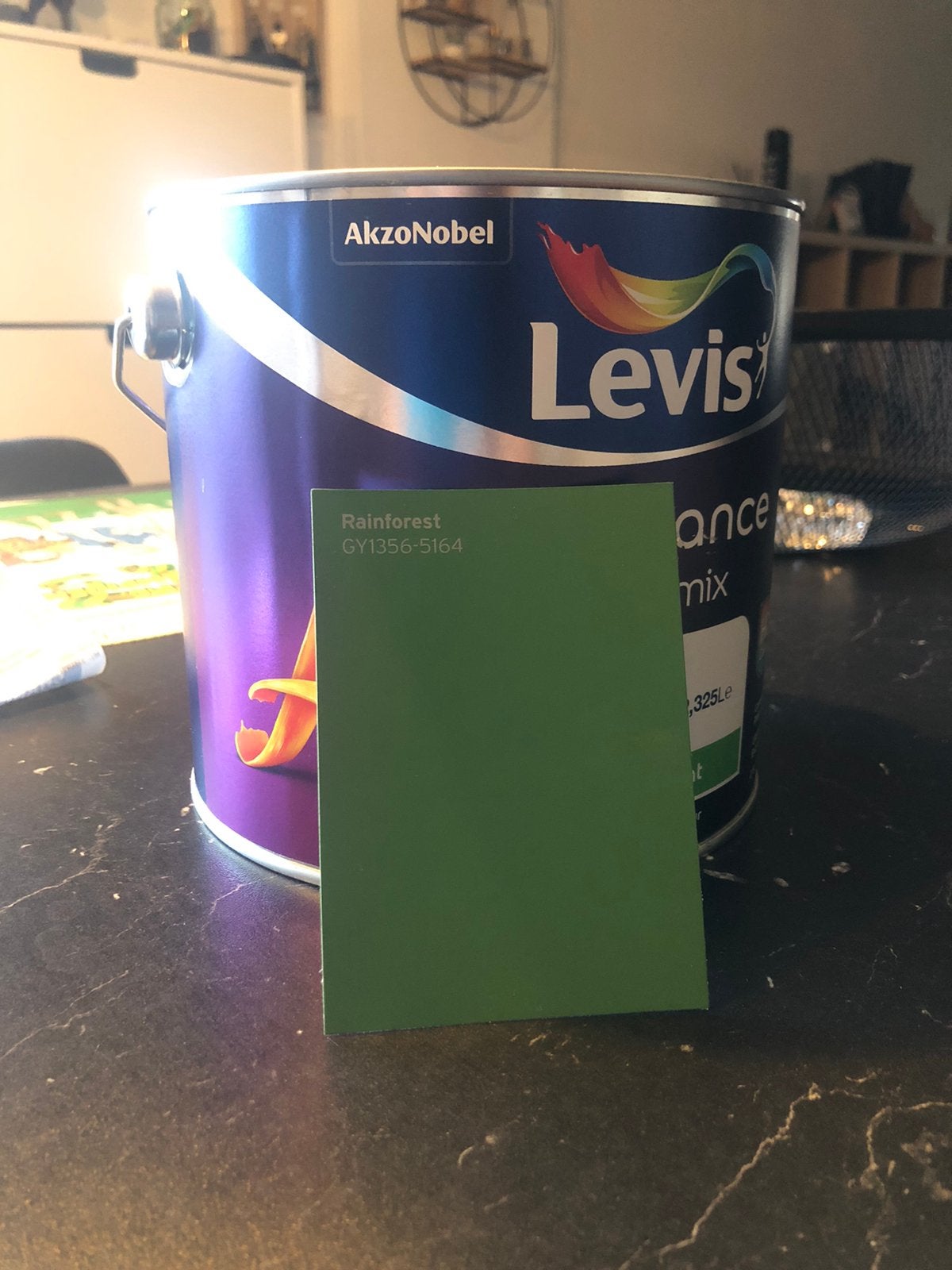 Nieuw 2,5 liter Levis muurverf kleur rainforest -ongeopend, Ophalen, Nieuw, Verf, Minder dan 5 liter