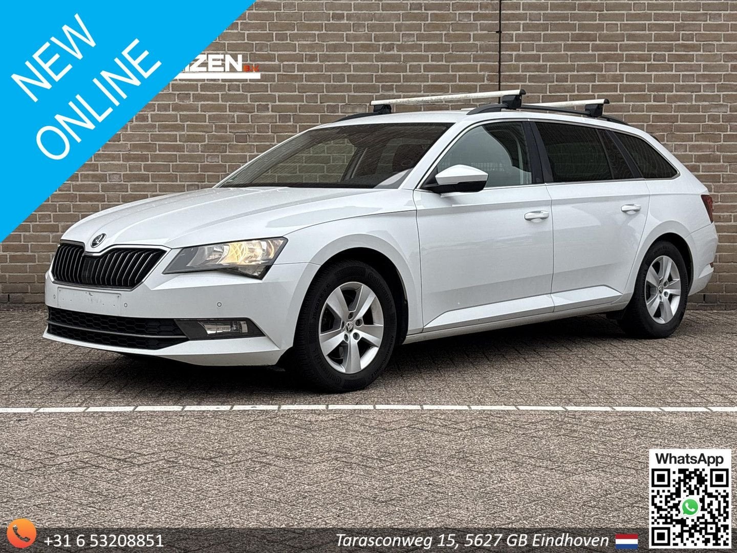 Skoda Superb 2.0 TDI Ambition Business | € 9.850,- NETTO! |, Auto's, Zwart, Wit, Bedrijf, 111 g/km