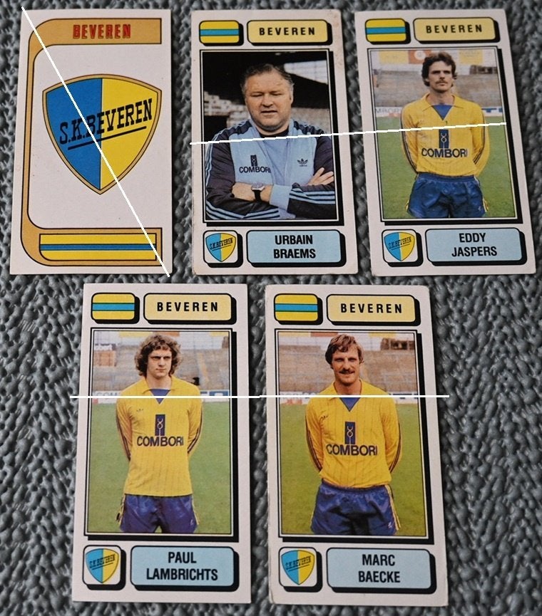 Panini Football 83 / SK Beveren / 10 stickers, Verzenden, Zo goed als nieuw, Poster, Plaatje of Sticker