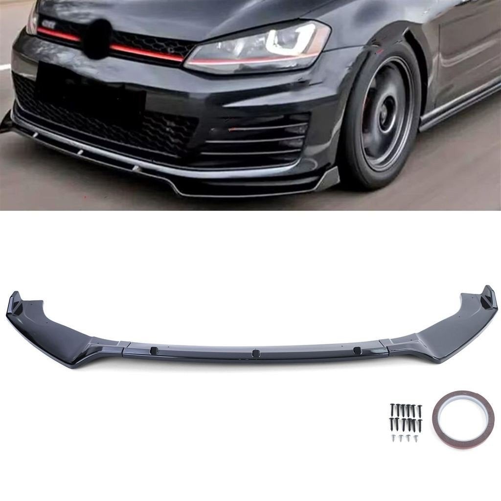 Spoiler Splitter Geschikt Voor VW Golf 7 GTI GTD Glans Zwart, Verzenden