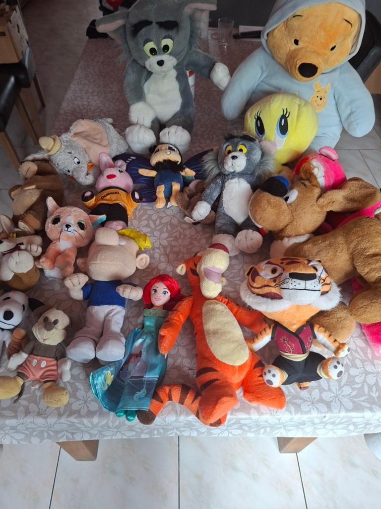 Lot peluche diverses, Enlèvement