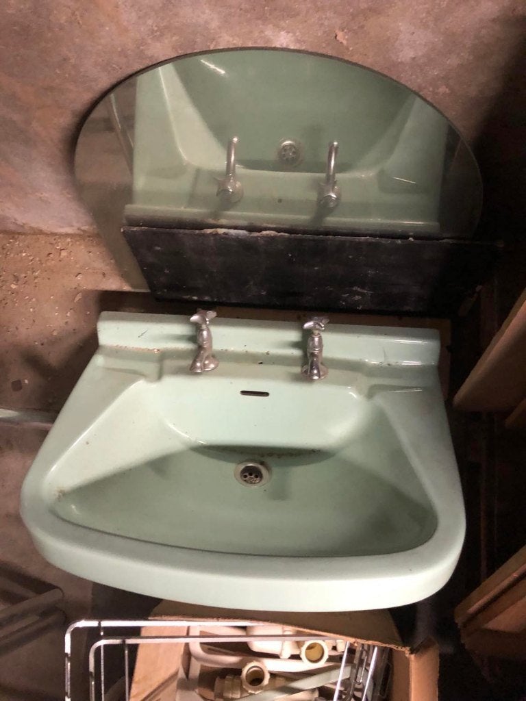 Oude wastafel, Enlèvement, Utilisé, Chrome, Lavabo