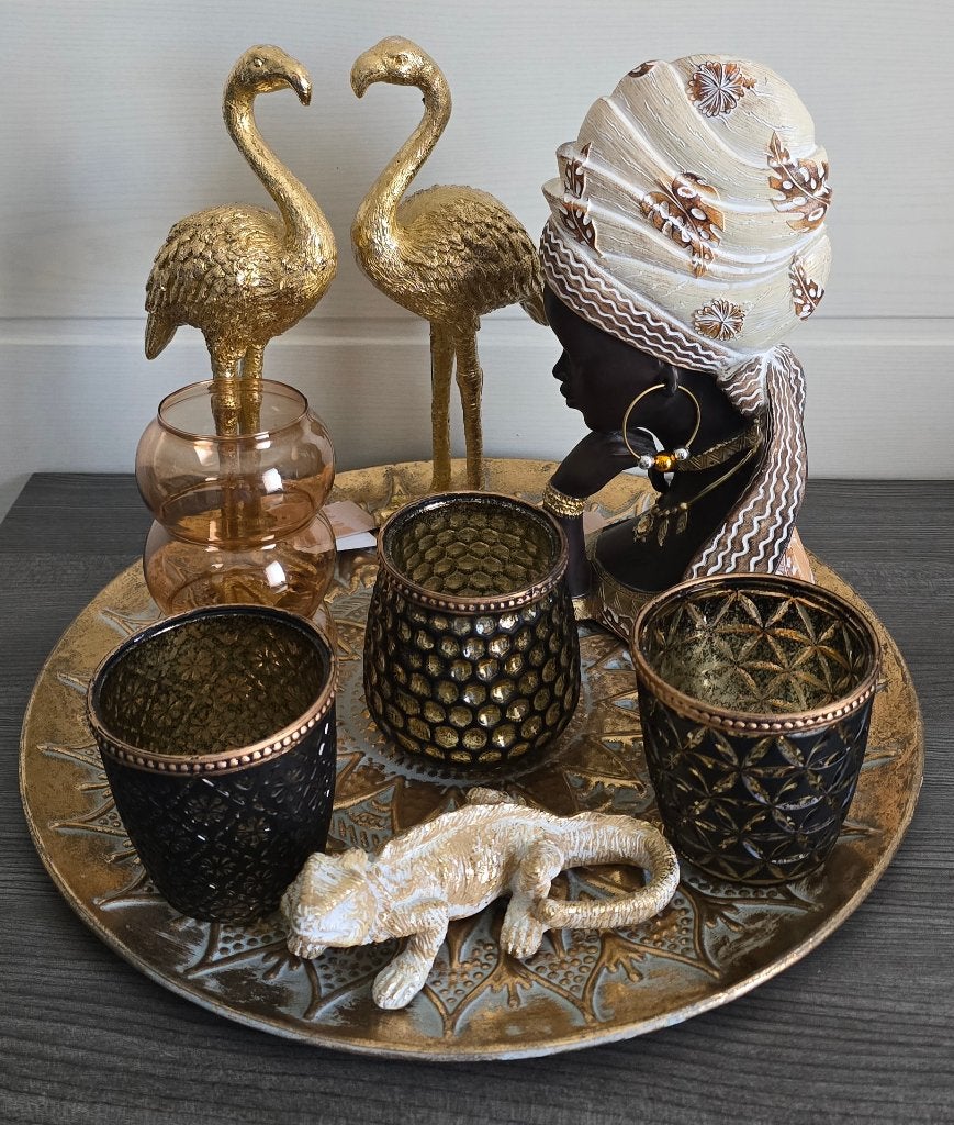 Bronzen schaal met decoratie, Schaal, Rond, Nieuw, Ophalen of Verzenden