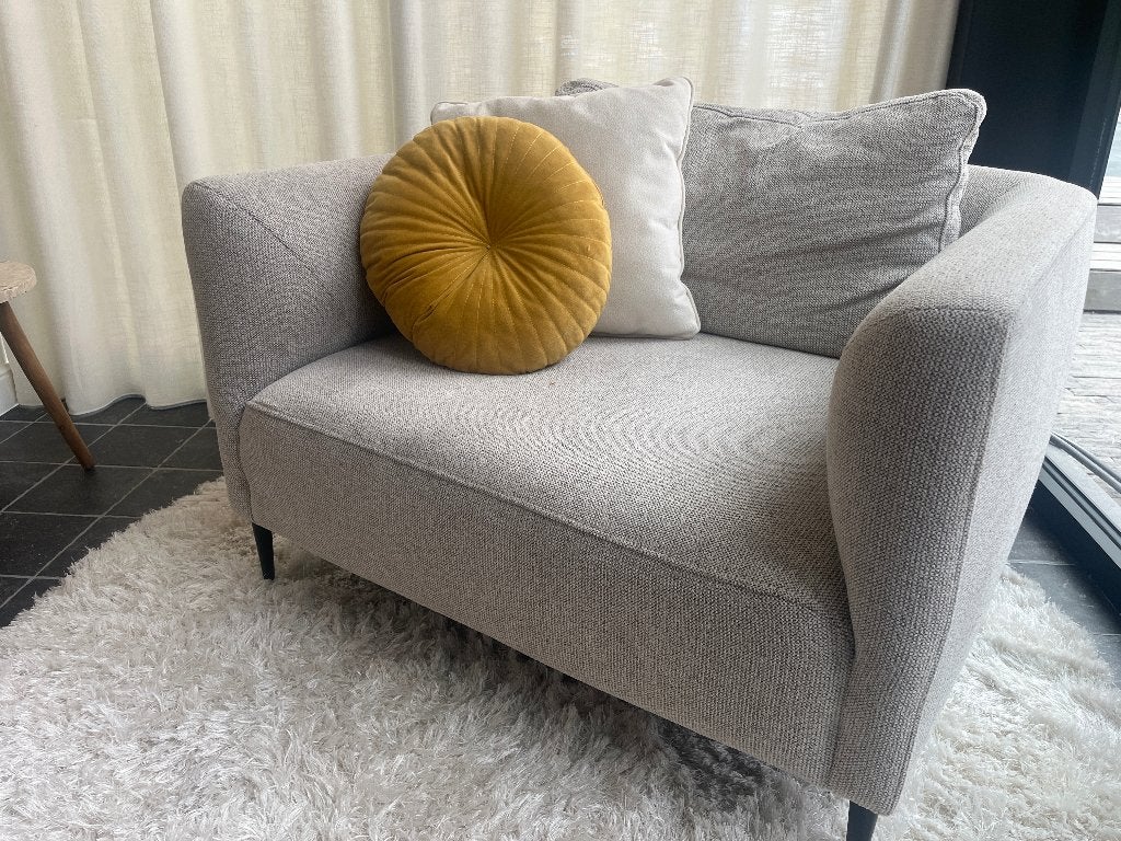 Zetel, Huis en Inrichting, Fauteuils, Ophalen, Zo goed als nieuw, Stof
