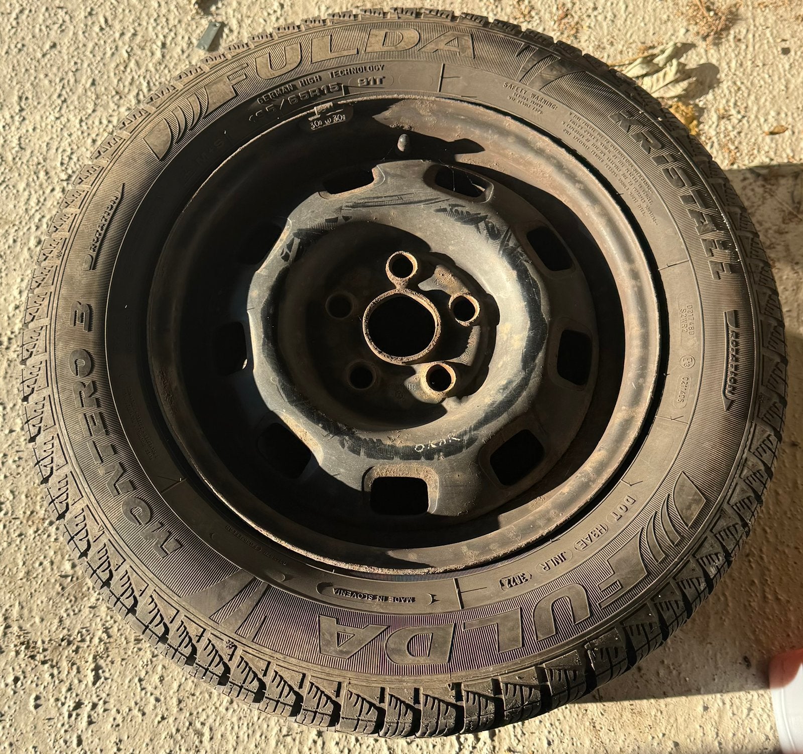– Fulda 195/65 R15 – Jantes acier 15 pouces hiver, Ophalen, 15 inch, Velg(en), Winterbanden