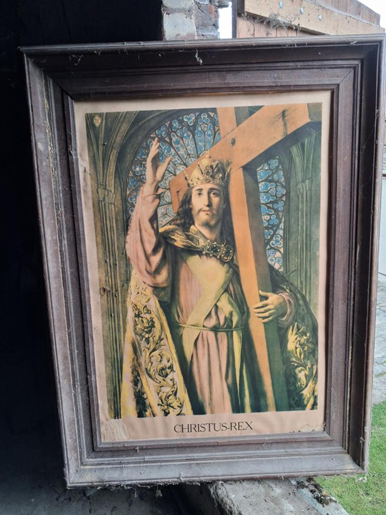 Houten antieke kader, Antiek en Kunst, Antiek | Religieuze voorwerpen, Ophalen