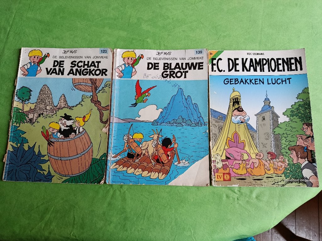 Jommeke x2 + F.C. De Kampioenen 2003, Plusieurs BD, Enlèvement ou Envoi, Utilisé, Het Volk + De Standaard