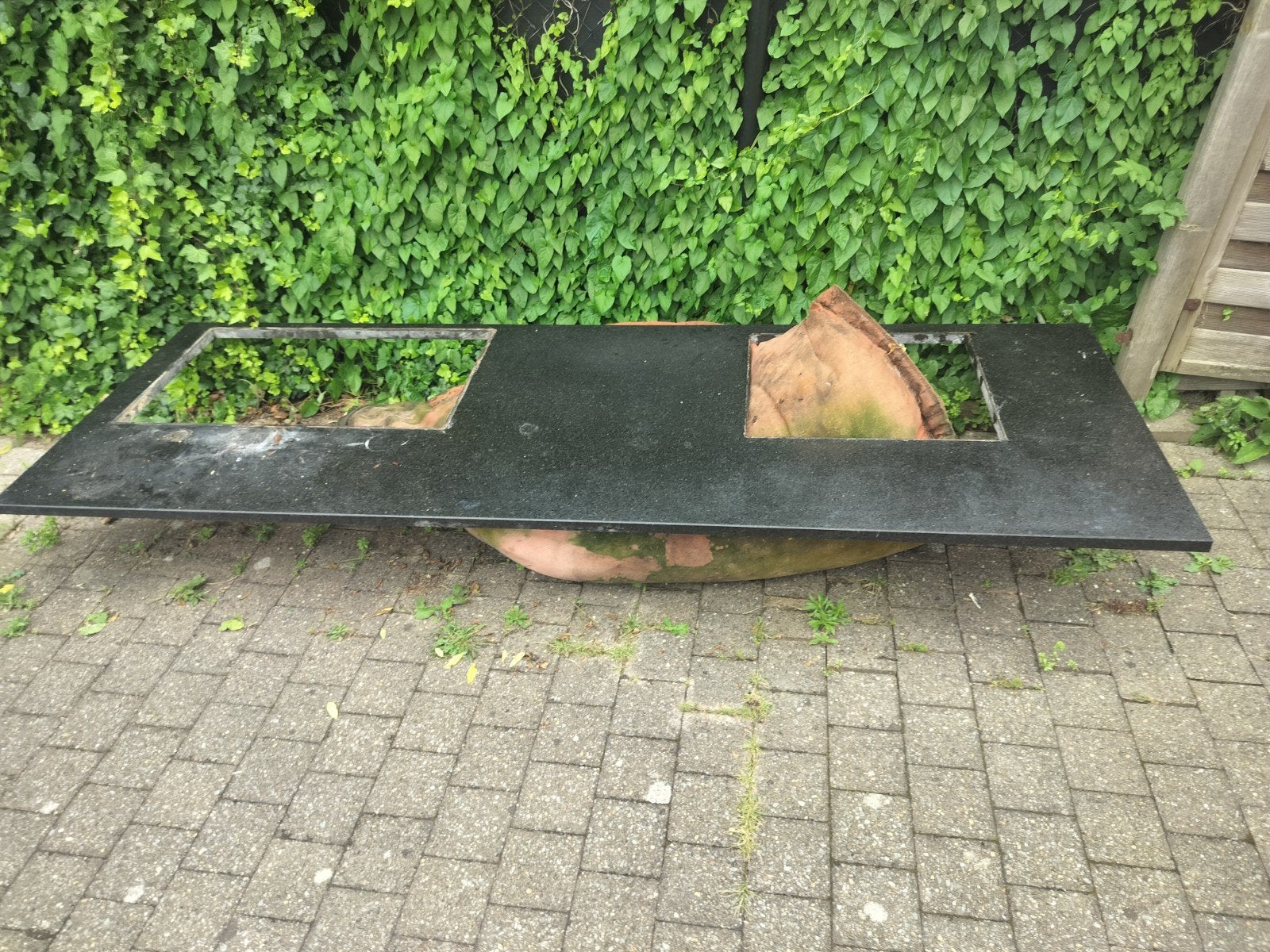 Keukenblad steen composiet zwart, Ophalen