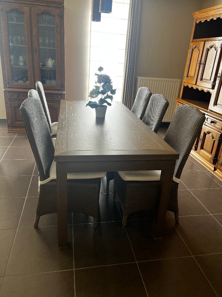 6 stoelen, Huis en Inrichting, Ophalen, Zo goed als nieuw, Bruin, Vijf, Zes of meer stoelen